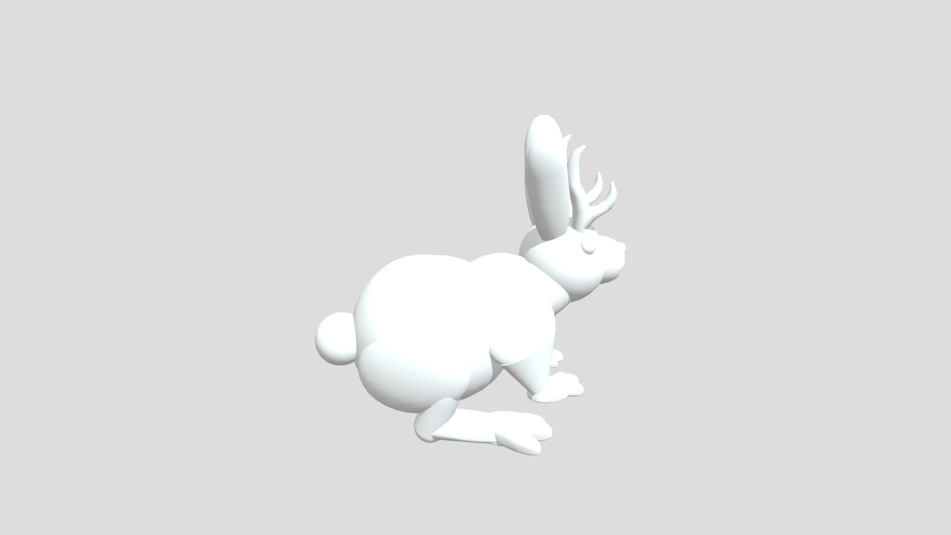 Rabbit With Horns - 3D model by Quckalin [dc998a9] - Sketchfab