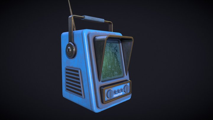 Mini Retro TV 3D Model