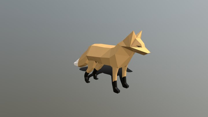 Low Poly Fox (WIP) 3D Model