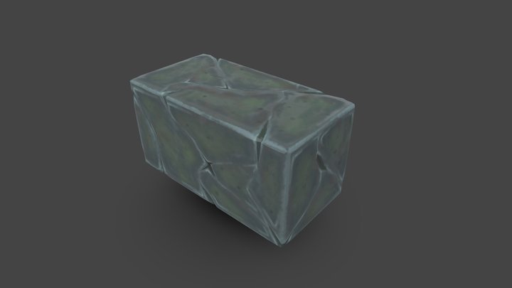 Stylised stone step 3D Model