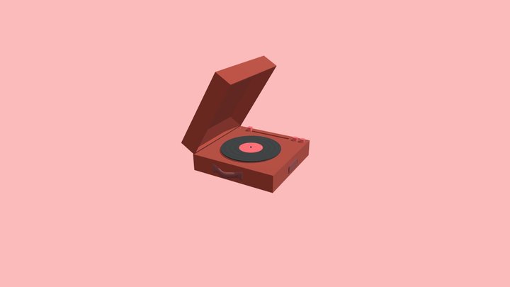 Vinyl Record Player 3D Model