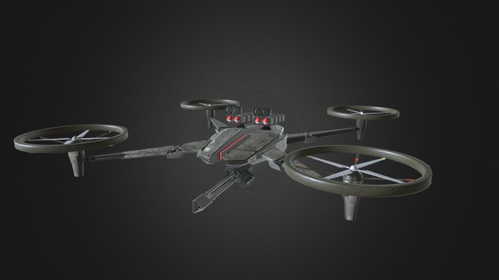 Gameready assault drone 3D Model