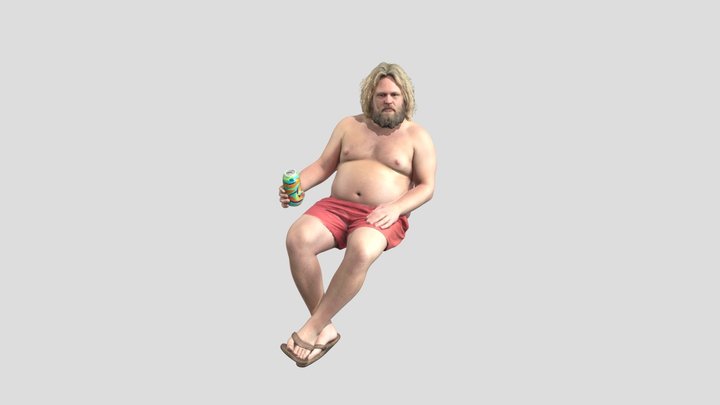 Seated Man With A Can