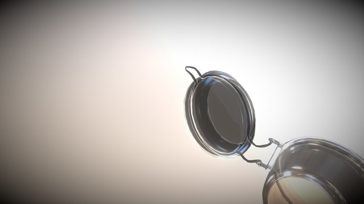 jar with animated thick liquid 3D Model