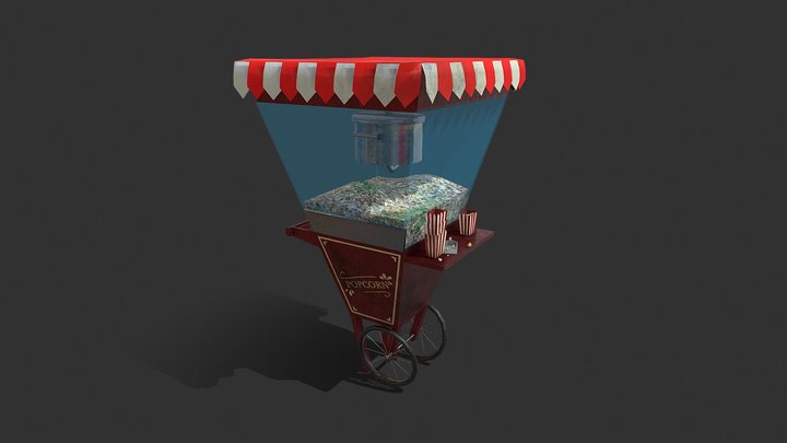 Popcorn cart 3D Model