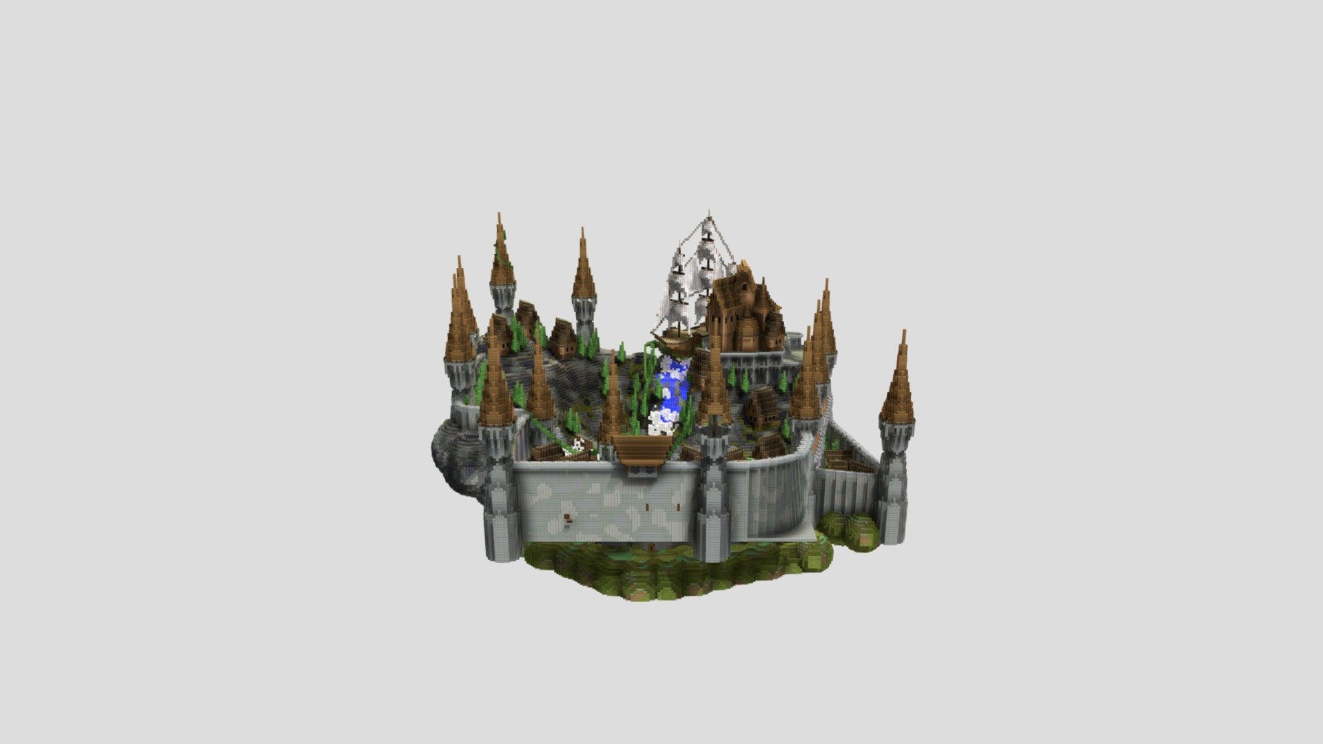 a medieval hub - 3D model by da_tia_05 [dca3d7d] - Sketchfab