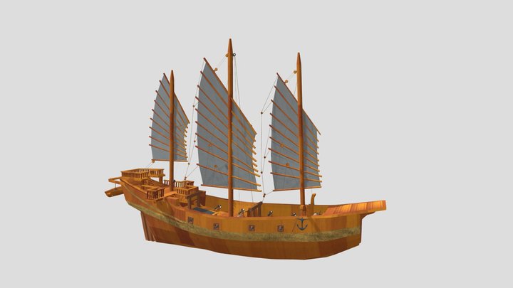 Chinese Junk Ship Model 3D Model