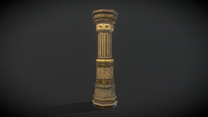 Ancient column (Free) 3D Model