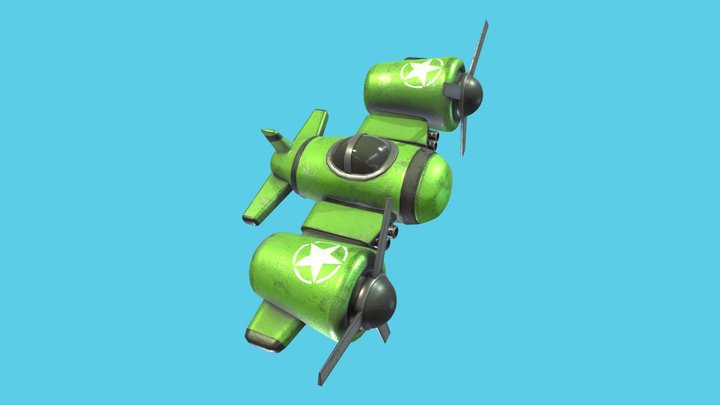 Stylized plane 3D Model