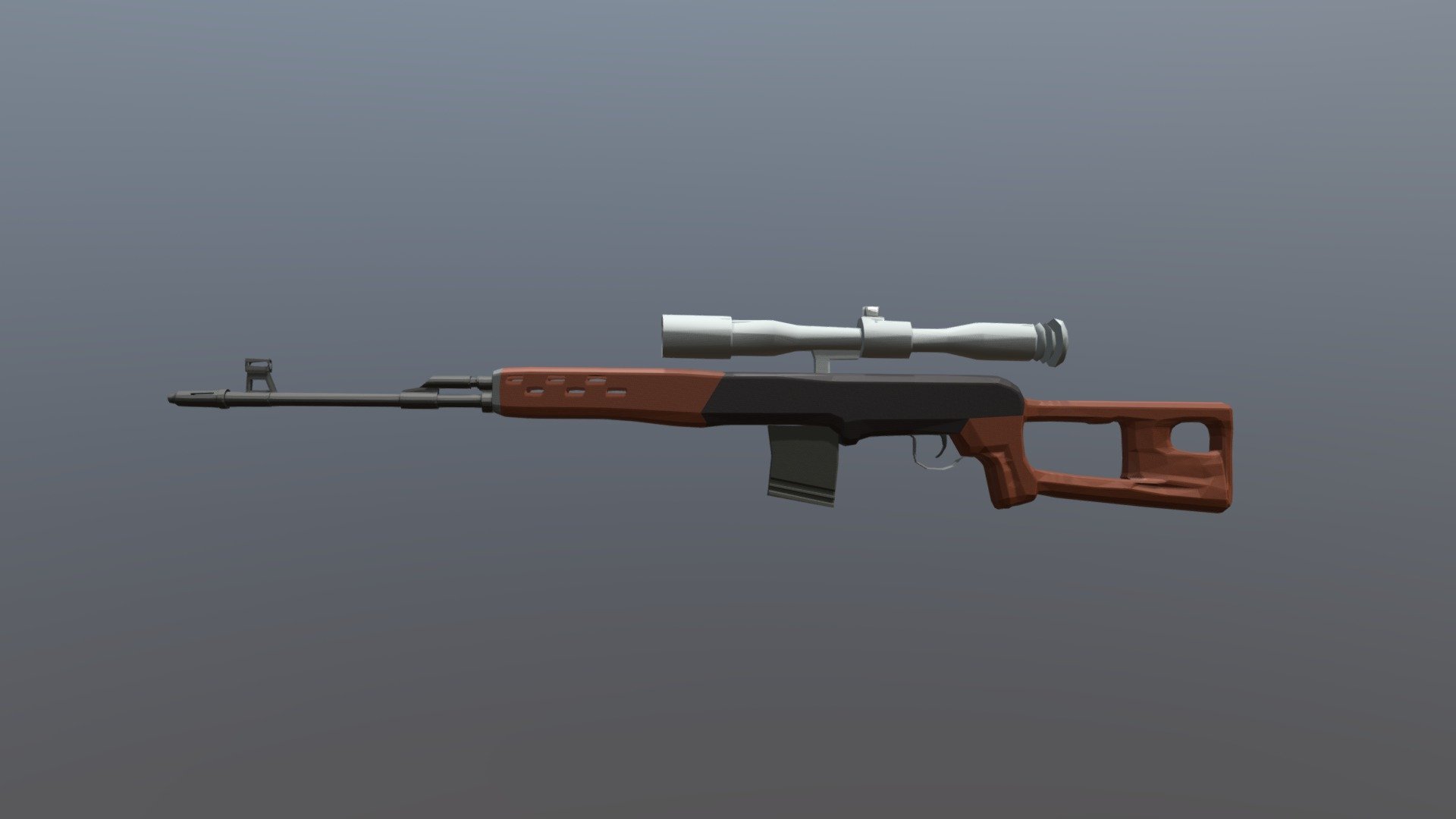 LOW-POLLY SVD - Dragunov sniper rifle
