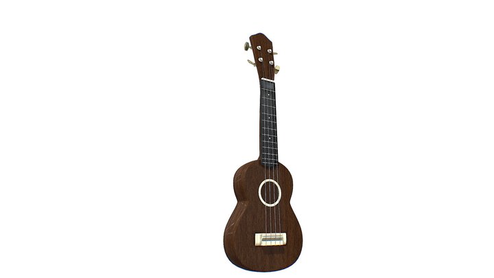 High-Poly Ukulele 3D Model 3D Model