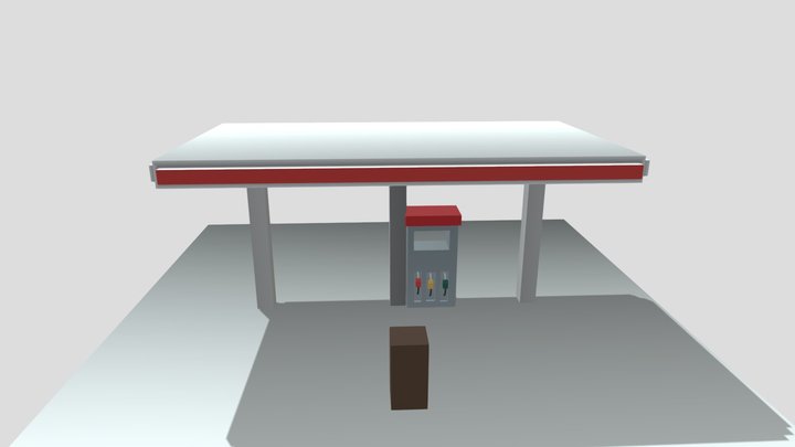 Gas Station By Sfax Coder 3D Model
