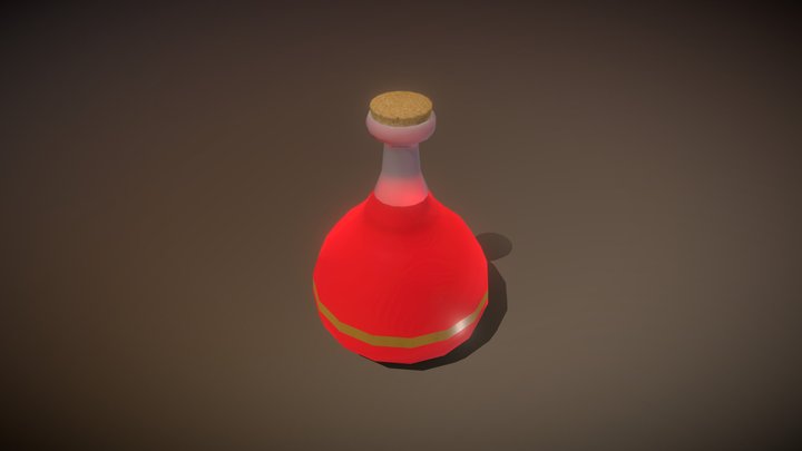 Low poly health potion 3D Model