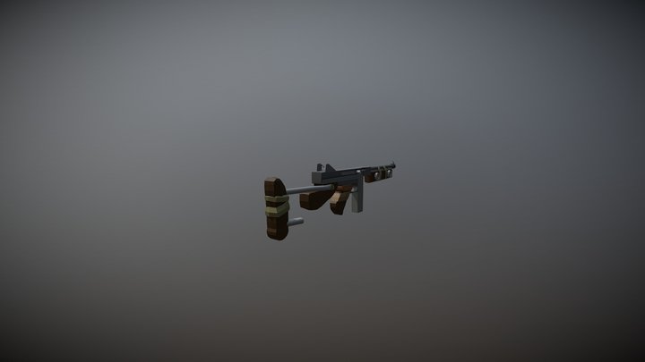 Rust Low-Poly Thompson 3D Model