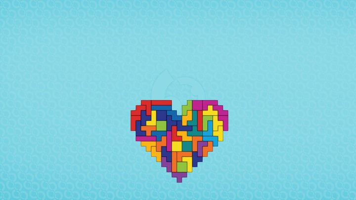 Tetris Heart 3D Model