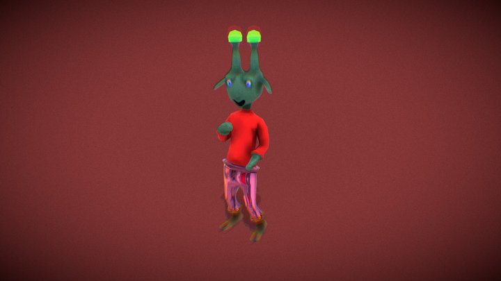 Zappy l'Alien Groovy // Zappy the Groovy Alien 3D Model