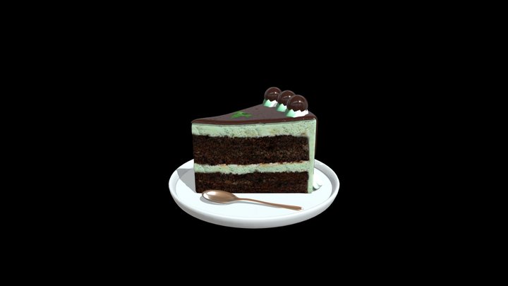 Mint Cake 3D Model