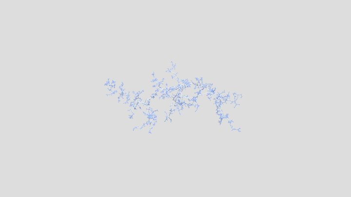 Beautiful Brownian Tree 3D Model