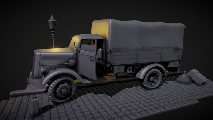 Opel Blitz 3,6-6700A from the 1940`s – Kostenloses 3D-Modell STL