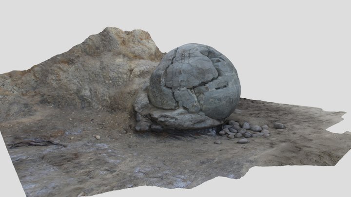 Moeraki Boulder, Koekohe Beach, New Zealand 3D Model