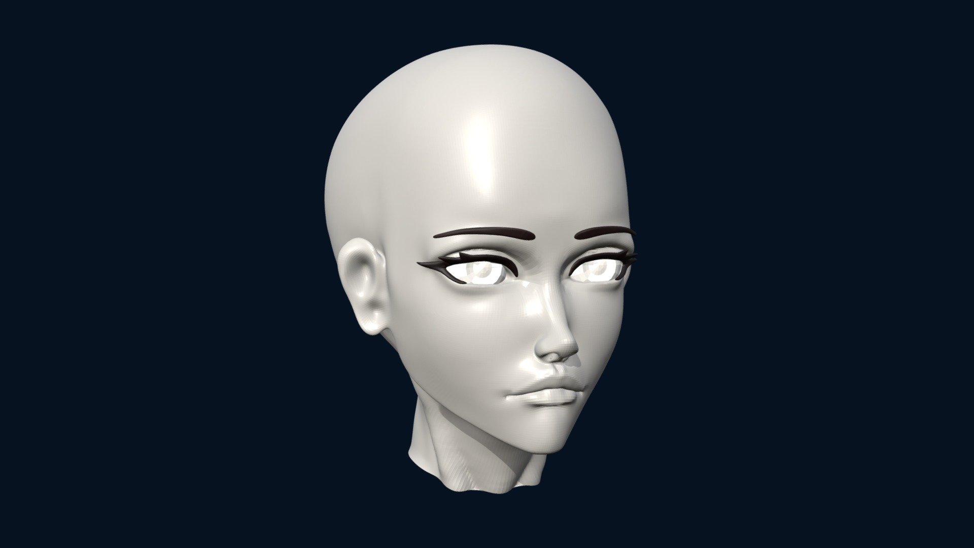Female Head Base Mesh Download Free 3D model by Snailpot MaysaChan