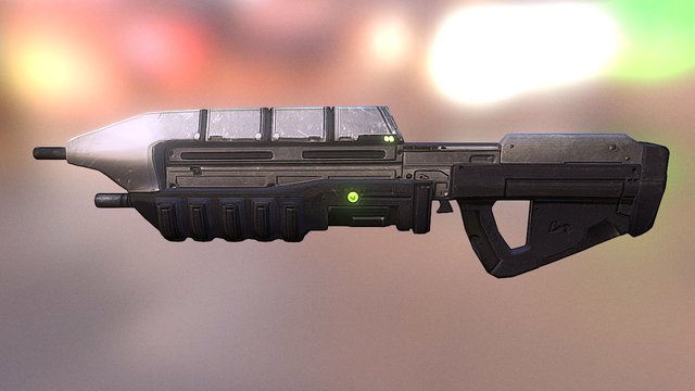 Rifle Halo (modelo: MA5C) 3D Model