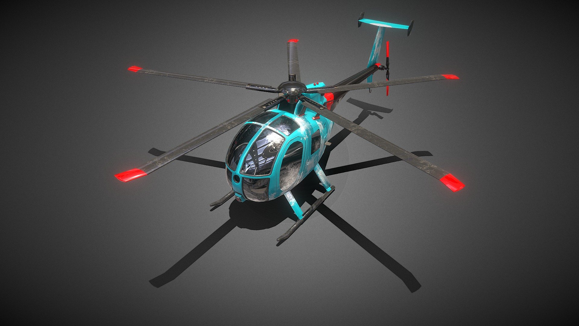 News Helicopter (LowPoly) Buy Royalty Free 3D model by Yurii Chumak