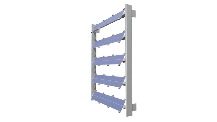 ML LAMELA  PV SOLAR SHADING SYSTEM 3D Model