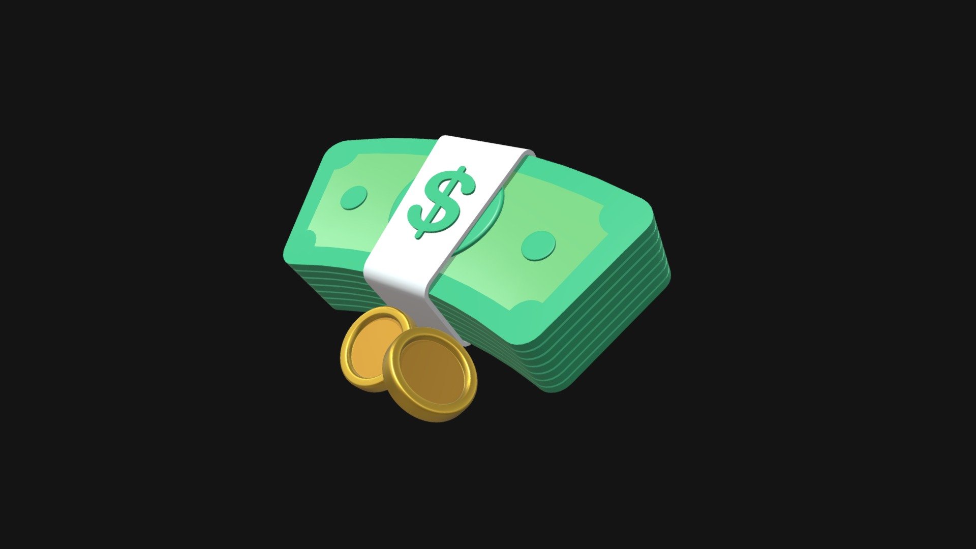 Money Stack Icon - Buy Royalty Free 3D model by arc.jabbar (@arc_jabbar ...