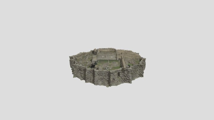 Ancient Mountain Fortress 3D Model