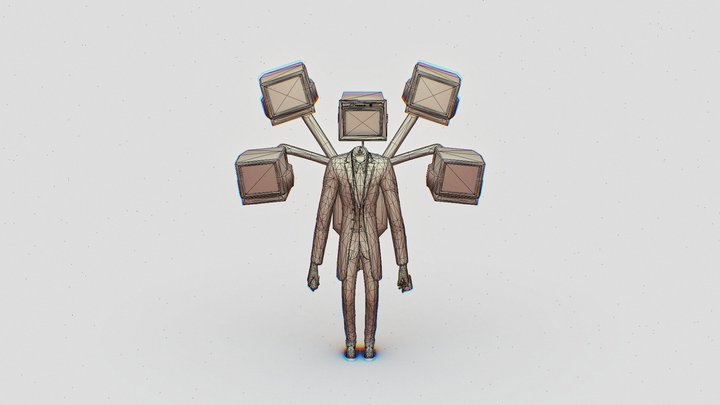 Wip-large-tv-man 3D Model