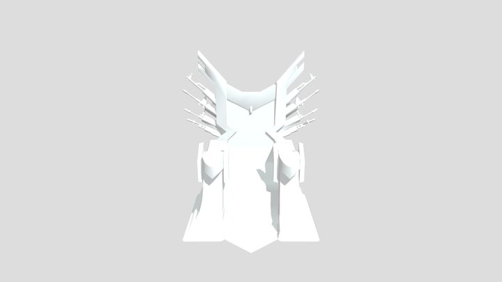 FFWC THRONE FREE FIRE EMOTE CHAIR 3D Model