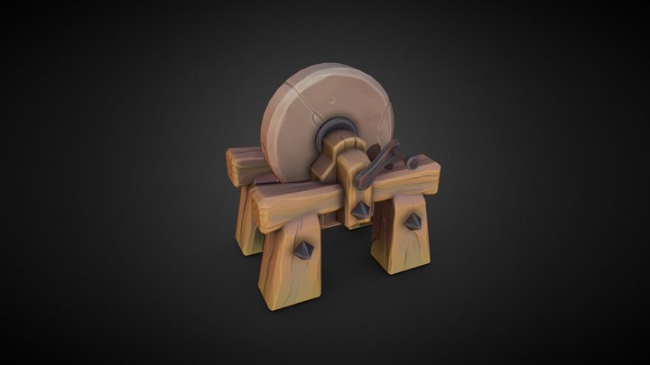 Grindstone Stylized 3D Model