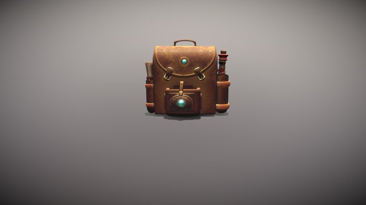 Fantasy Backpack 3D Model