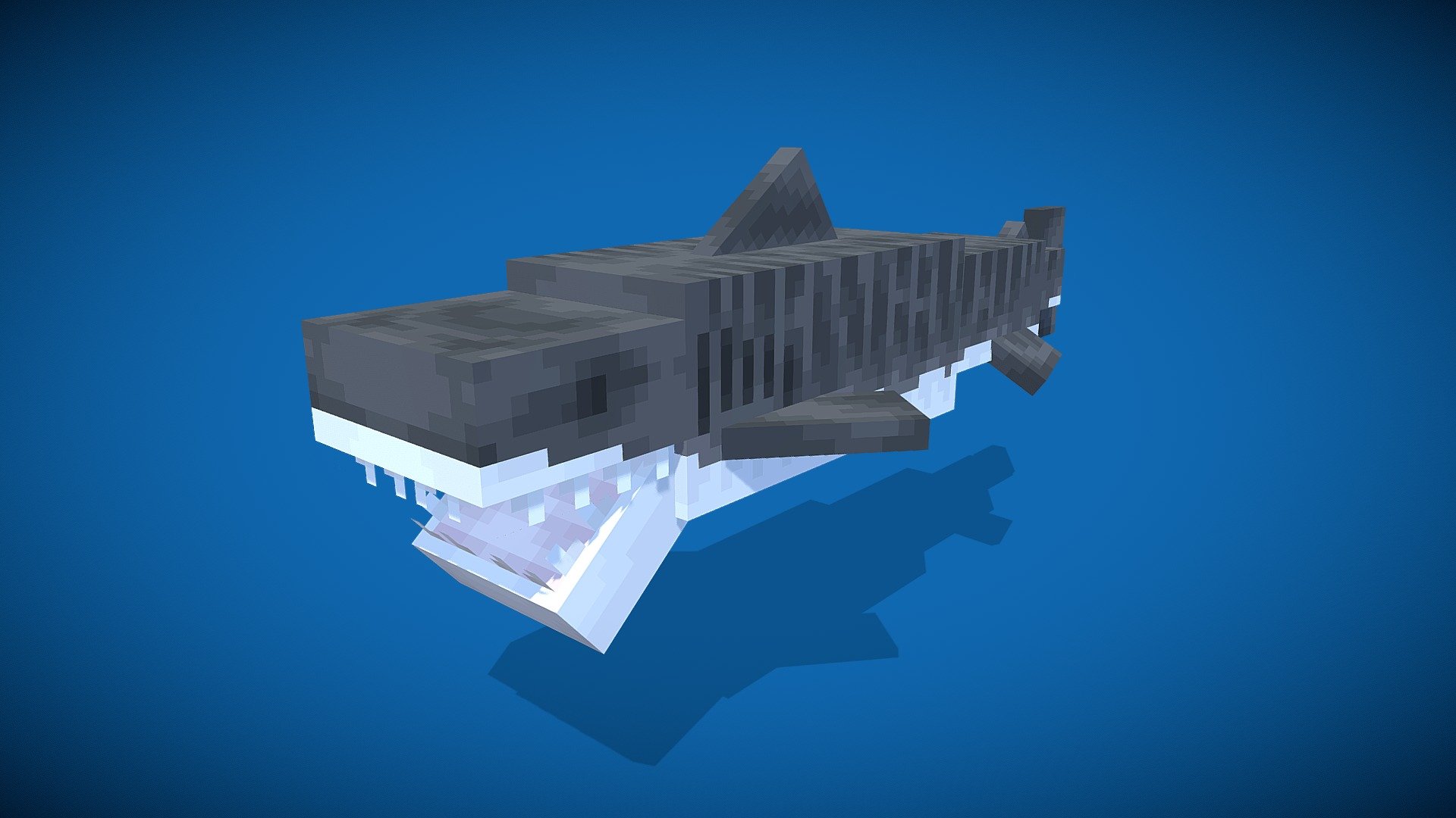 Minecraft Tiger shark - 3D model by Skart2000 [dcbb457] - Sketchfab