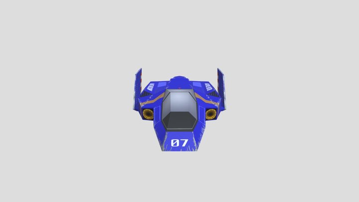 blue falcon texturing practice 3D Model