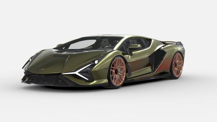 3d model Sian: Ultimate Hybrid Supercar 3D Model