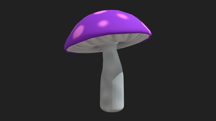 Cartoony Toadstool Mushroom 3D Model