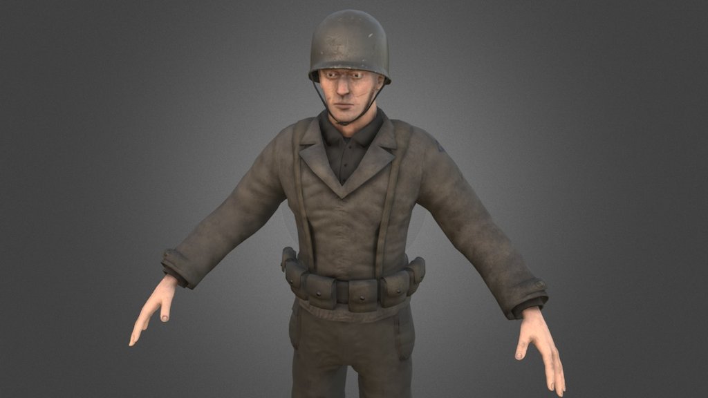 WW2 US Army Ranger - Download Free 3D model by Tactical_Beard