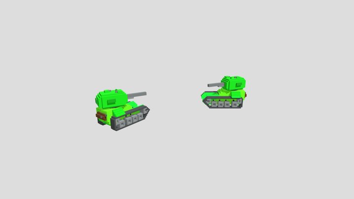 Voxel Tanki Online 3D Model