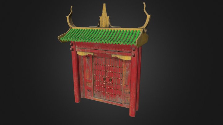 Gate Low Poly. UV atlas 3D Model