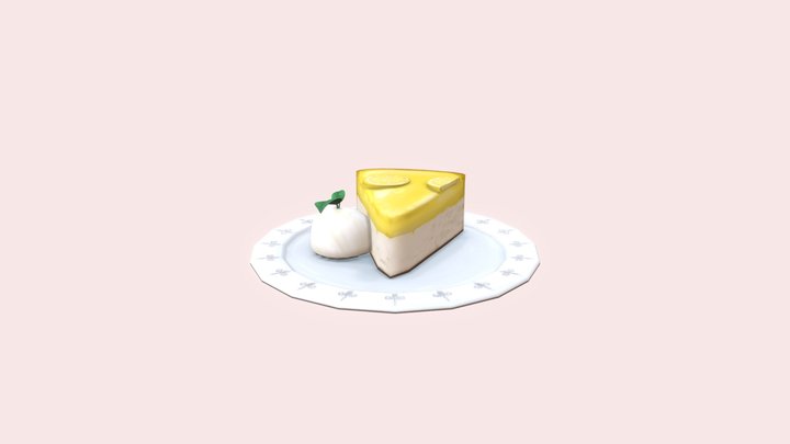 Lemon Cheesecake 3D Model