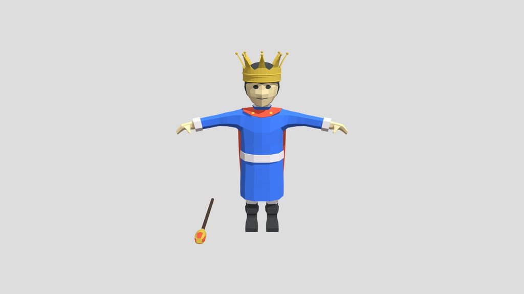 Low Poly King Rigged