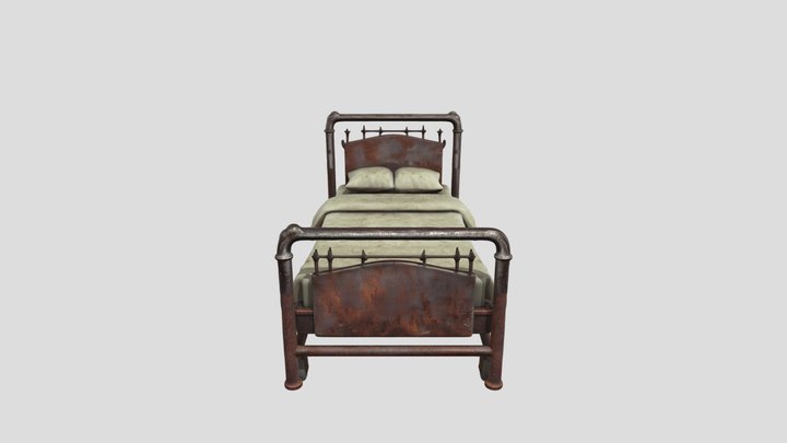 Rusty Iron Hospital Bed – Free 3D Model STL