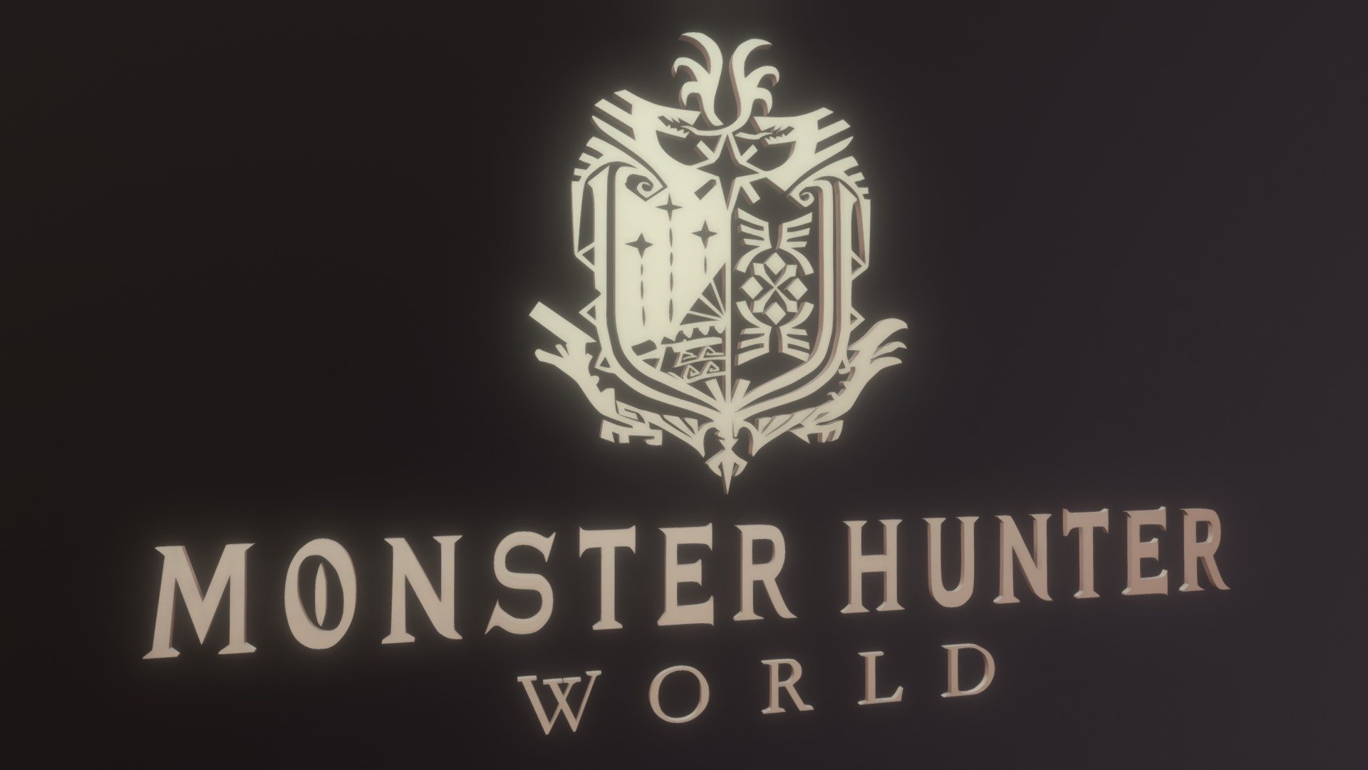 Monster Hunter World Logo | 3D Model