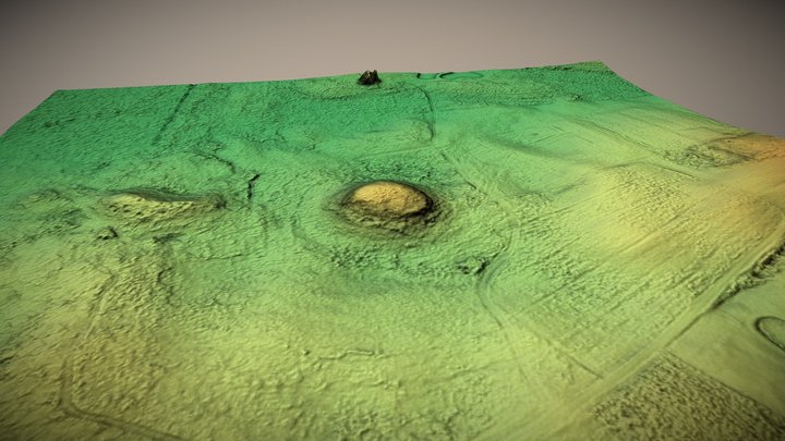 Kamšos piliakalnis (Lithuania) – Gratis 3D-model STL