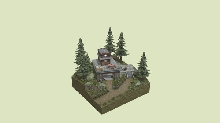 DAE Diorama - Eco House 3D Model