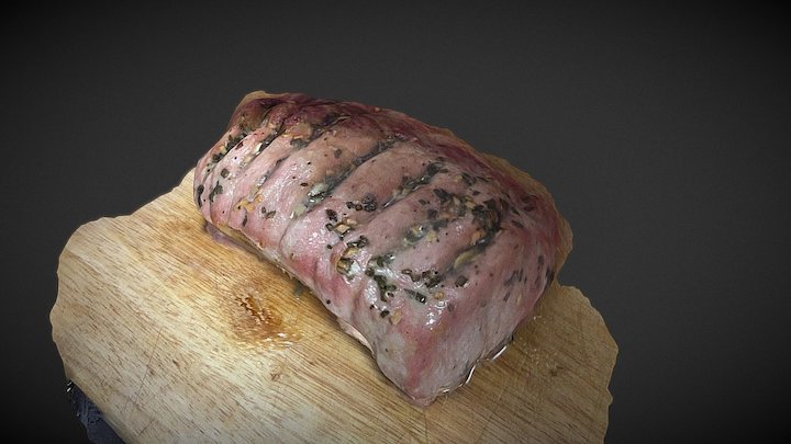 Pork Roast with Sage and Garlic Rub 3D Model