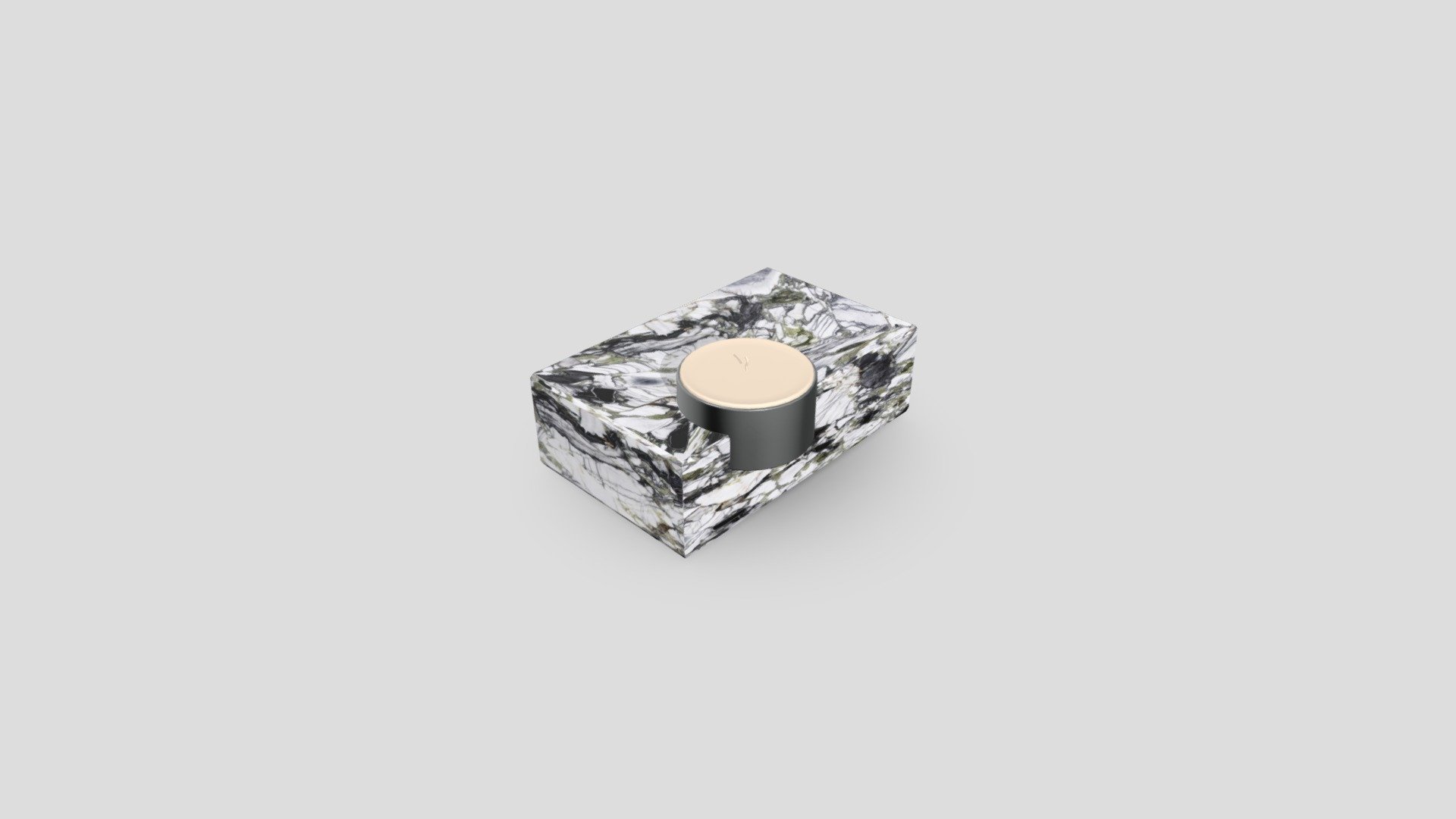 Grenn White Marble Candle Holder