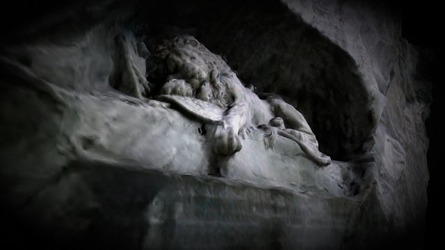The dying lion, Lucerne 3D Model